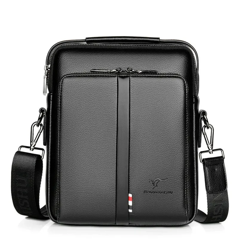 Structured Handbag Work - แฟชั่นไหล่Messengerกระเป๋าผู้ชายPuหนังทํางานธุรกิจสําหรับกระเป๋าถือชายCrossbodyกระเป๋าPortafolio Retro 2025