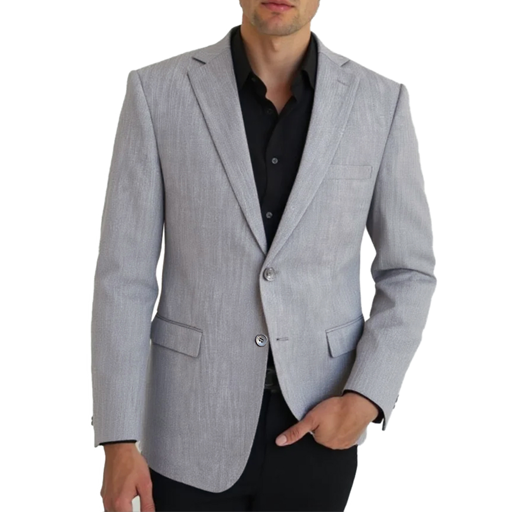 Tailored Coat Wool - เสื้อเบลเซอร์แฟชั่นปี 2026 สำหรับผู้ชาย เสื้อแจ็คเก็ตผู้ชาย เสื้อสูทสั่งตัดสำหรับผู้ชาย เสื้อเบลเซอร์สีเทาเนื้อผ้ามีเท็กซ์เจอร์