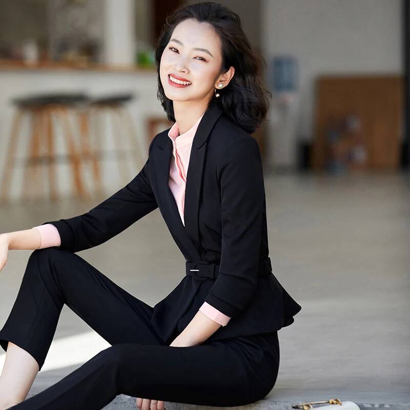 Women Formal Wear Interview - ชุดสูทกระโปรงผู้หญิงสำหรับทำงาน ชุดทำงานสุภาพสตรี ชุดทำงานออฟฟิศมืออาชีพ พร้อมเสื้อแจ็คเก็ตและกระโปรง ชุดสัมภาษณ์งาน