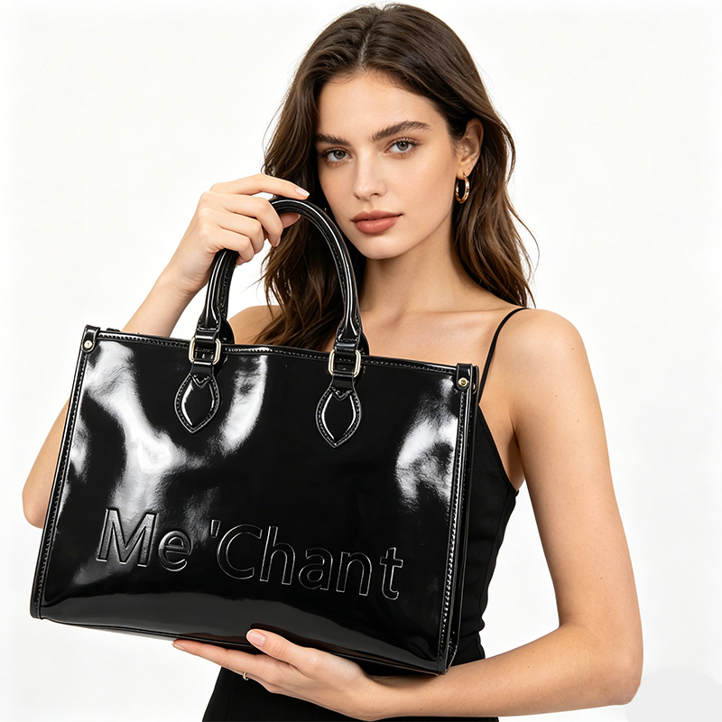 กระเป๋าถือผู้หญิงหนัง PU สีดำเ - Structured Handbag Work บทวิจารณ์และราคา