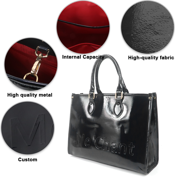 กระเป๋าถือผู้หญิงหนัง PU สีดำเ - Structured Handbag Work บทวิจารณ์และราคา
