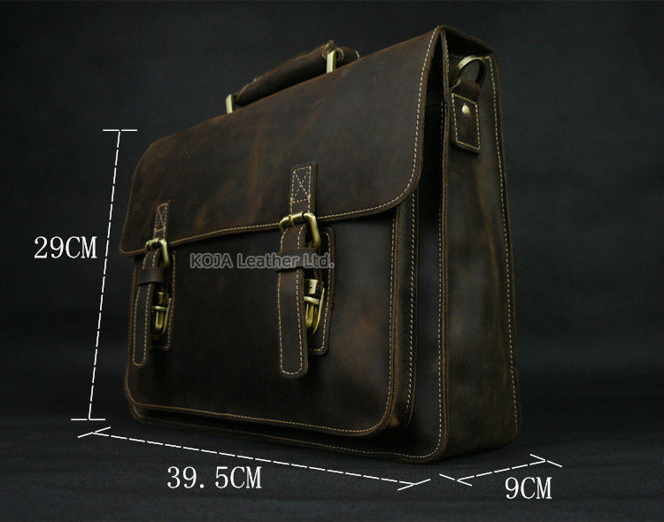 กระเป๋าเอกสารผู้ชายวินเทจหนังแ - Structured Handbag Work บทวิจารณ์และราคา