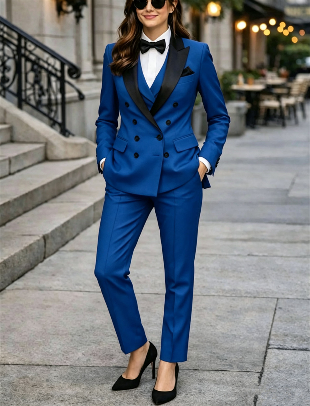 ชุดสูทผู้หญิงแบบกระดุมสองแถว 3 - Women Formal Wear Vest บทวิจารณ์และราคา