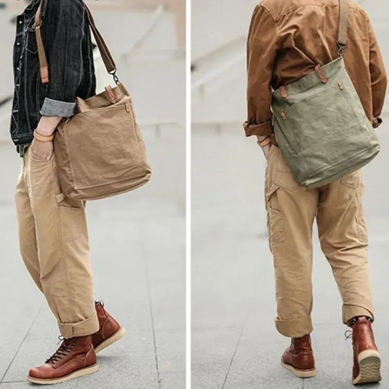 กระเป๋าผ้าแคนวาสหนังแท้สำหรับผ - Structured Handbag Work บทวิจารณ์และราคา