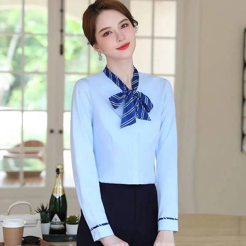 เสื้อเชิ้ตแขนยาวสไตล์ทางการ สง - Women Formal Wear Interview บทวิจารณ์และราคา