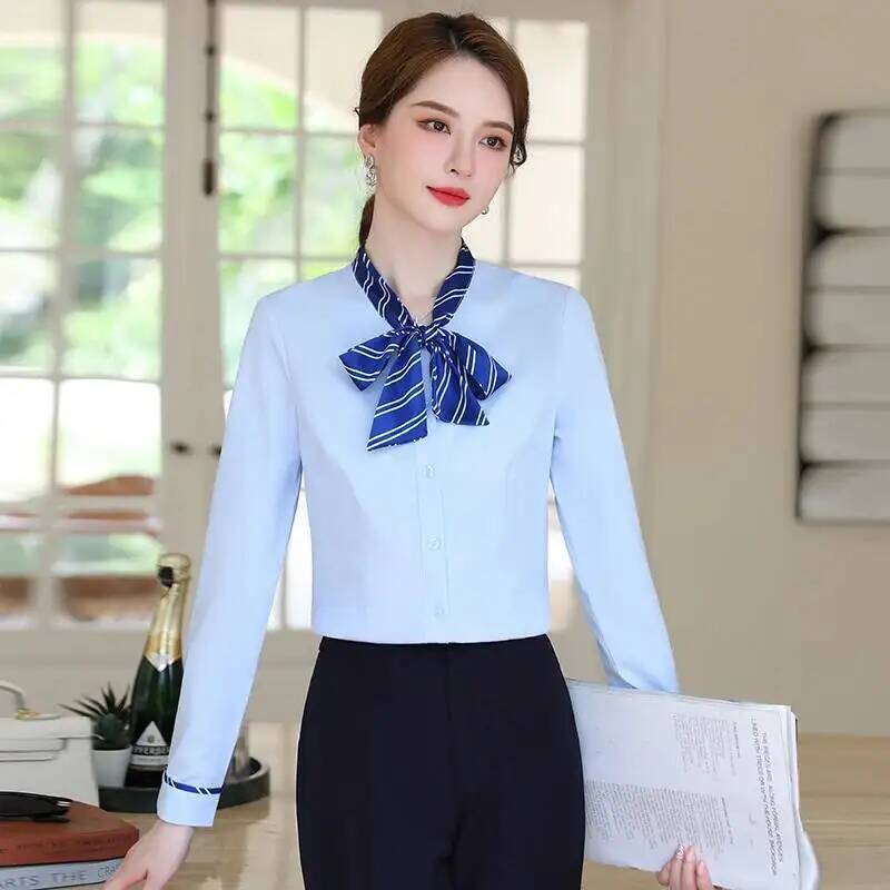 เสื้อเชิ้ตแขนยาวสไตล์ทางการ สง - Women Formal Wear Interview บทวิจารณ์และราคา