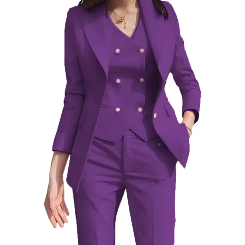 ชุดสูทผู้หญิงสีชมพูกุหลาบสุดหร - Women Formal Wear Vest บทวิจารณ์และราคา