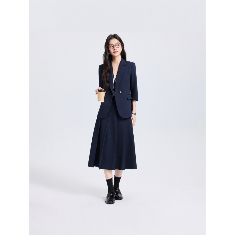 ชุดสูทสีน้ำเงินกรมท่าสำหรับผู้ - Women Formal Wear Interview บทวิจารณ์และราคา