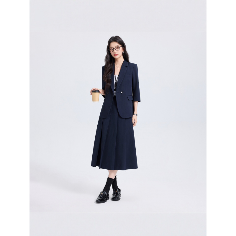 ชุดสูทสีน้ำเงินกรมท่าสำหรับผู้ - Women Formal Wear Interview บทวิจารณ์และราคา