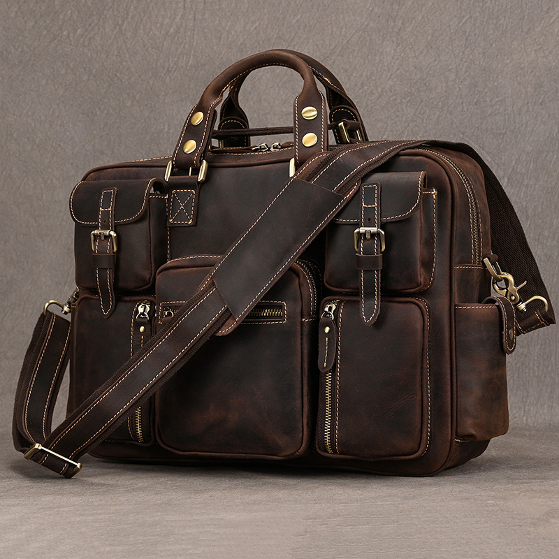Luufan Vintage Crazy Horse หนั - Structured Handbag Work บทวิจารณ์และราคา