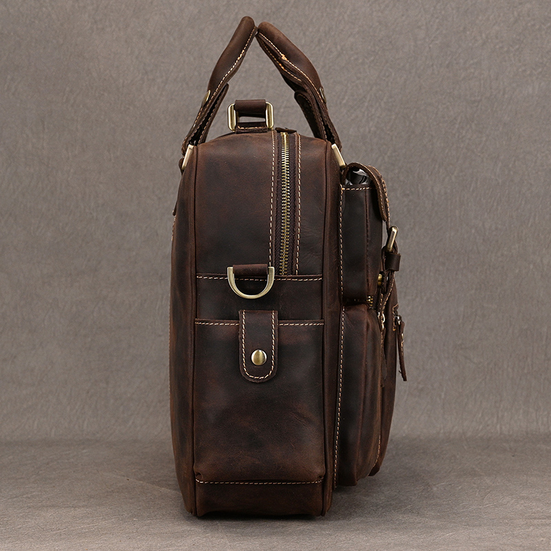 Luufan Vintage Crazy Horse หนั - Structured Handbag Work บทวิจารณ์และราคา