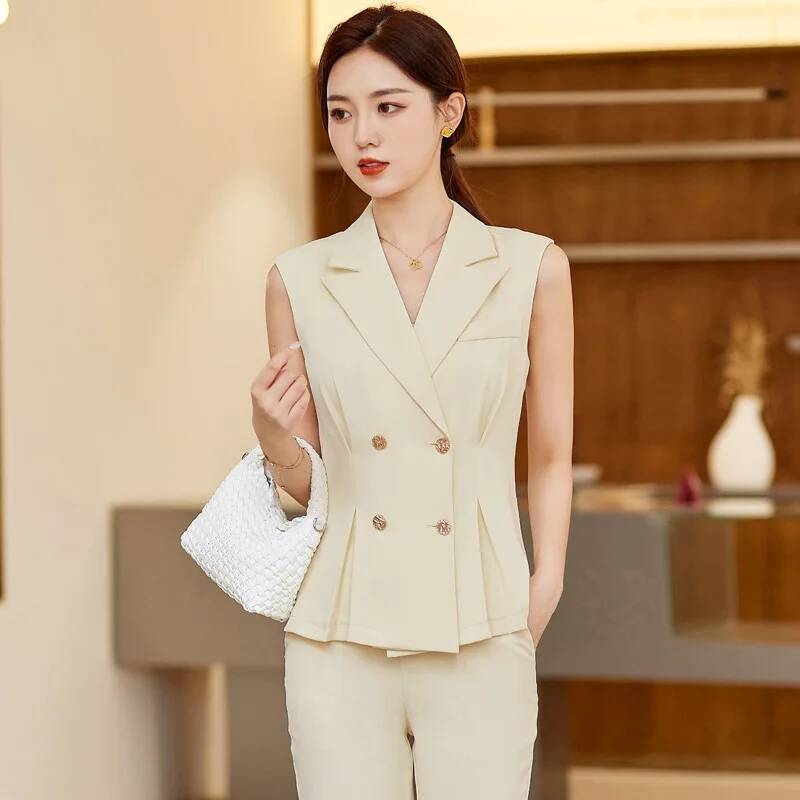 ชุดสูทผู้หญิงแบบหรูหรา 2 ชิ้น  - Women Formal Wear Vest บทวิจารณ์และราคา