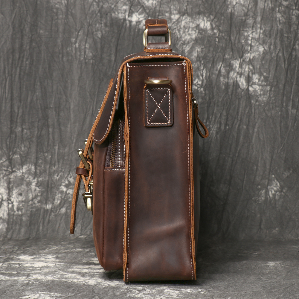 Vintage Handmade หนังเครซีฮอร์ - Structured Handbag Work บทวิจารณ์และราคา