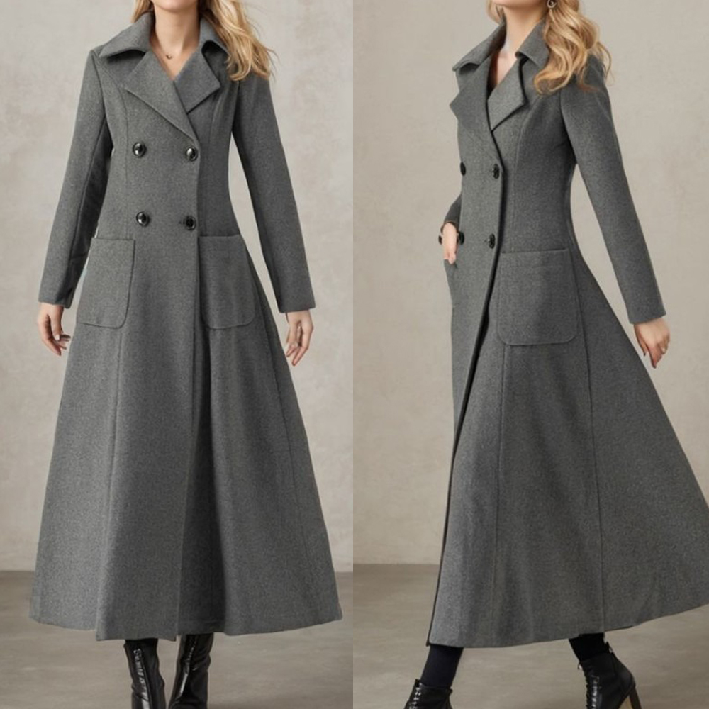 เสื้อโค้ทผู้หญิงสีเทา แจ็คเก็ต - Tailored Coat Wool บทวิจารณ์และราคา