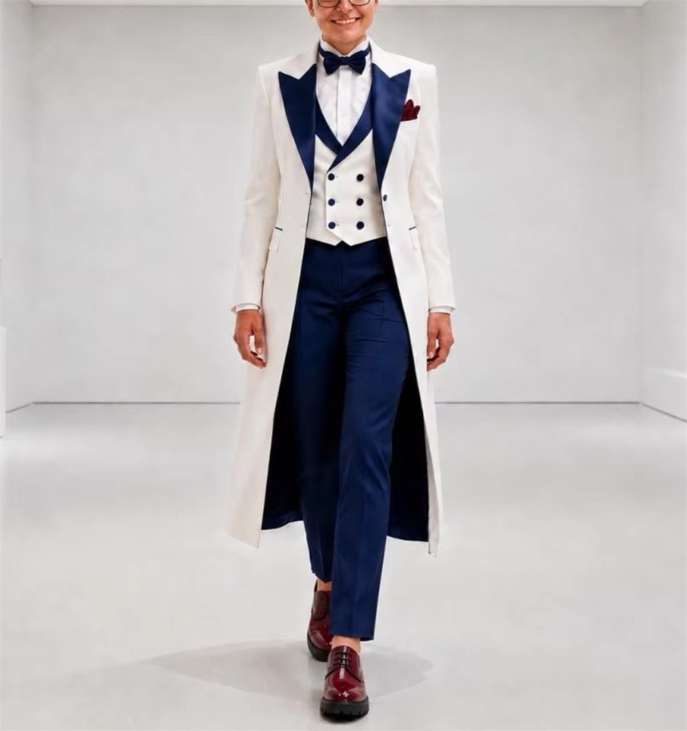 เสื้อแจ็คเก็ตสีน้ำเงินกรมท่าขา - Women Formal Wear Outfits บทวิจารณ์และราคา