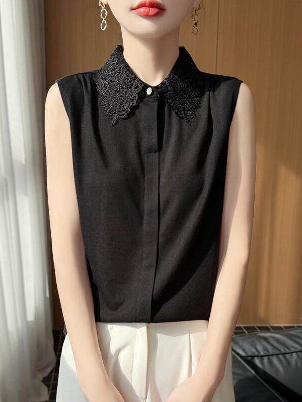 เสื้อถักไม่มีแขนแต่งลูกไม้สำหร - Women Formal Wear Vest บทวิจารณ์และราคา