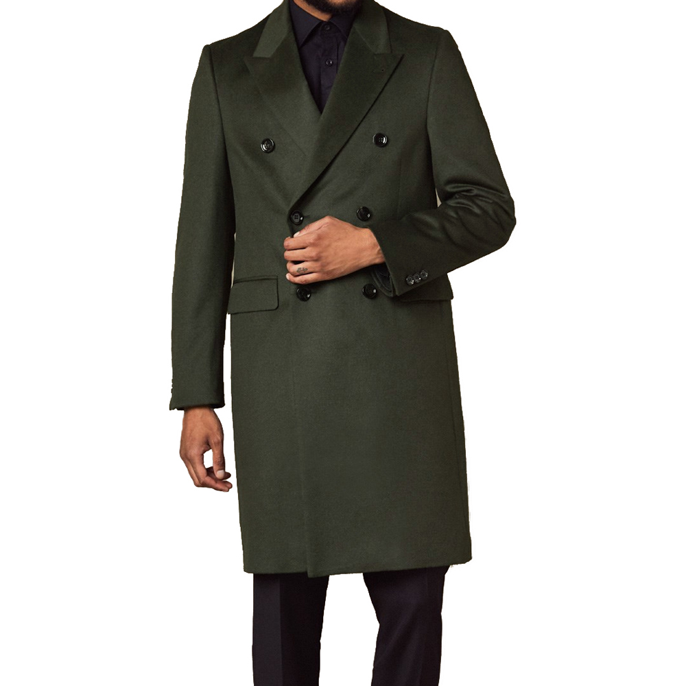 หรูหรา 100% ขนสัตว์ยาวสําหรับช - Tailored Coat Wool บทวิจารณ์และราคา